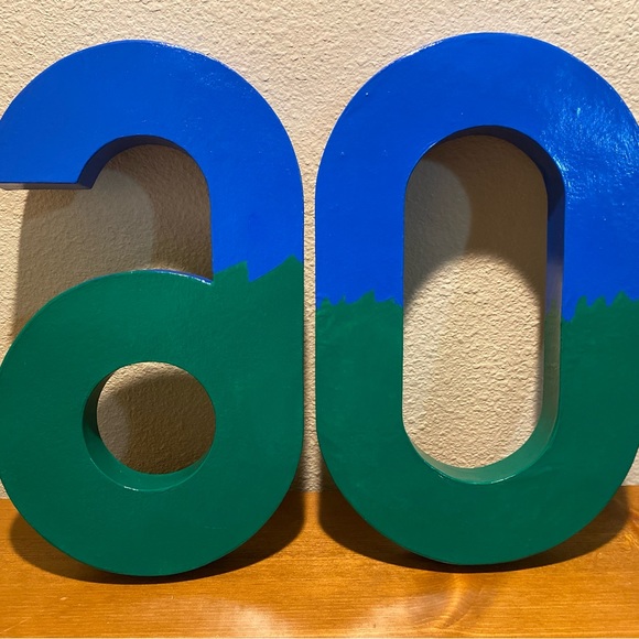 60th Golf Birthday Decor, Golf Themed 60 Birthday Numbers, Golf Party Decor - Picture 9 of 9